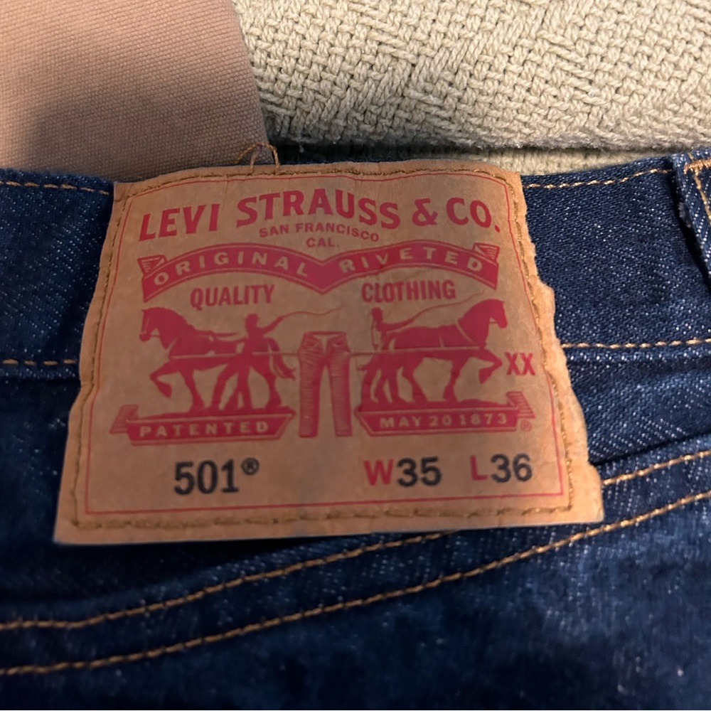 Men’s Levi’s 501 Button Fly Jeans 35x36
